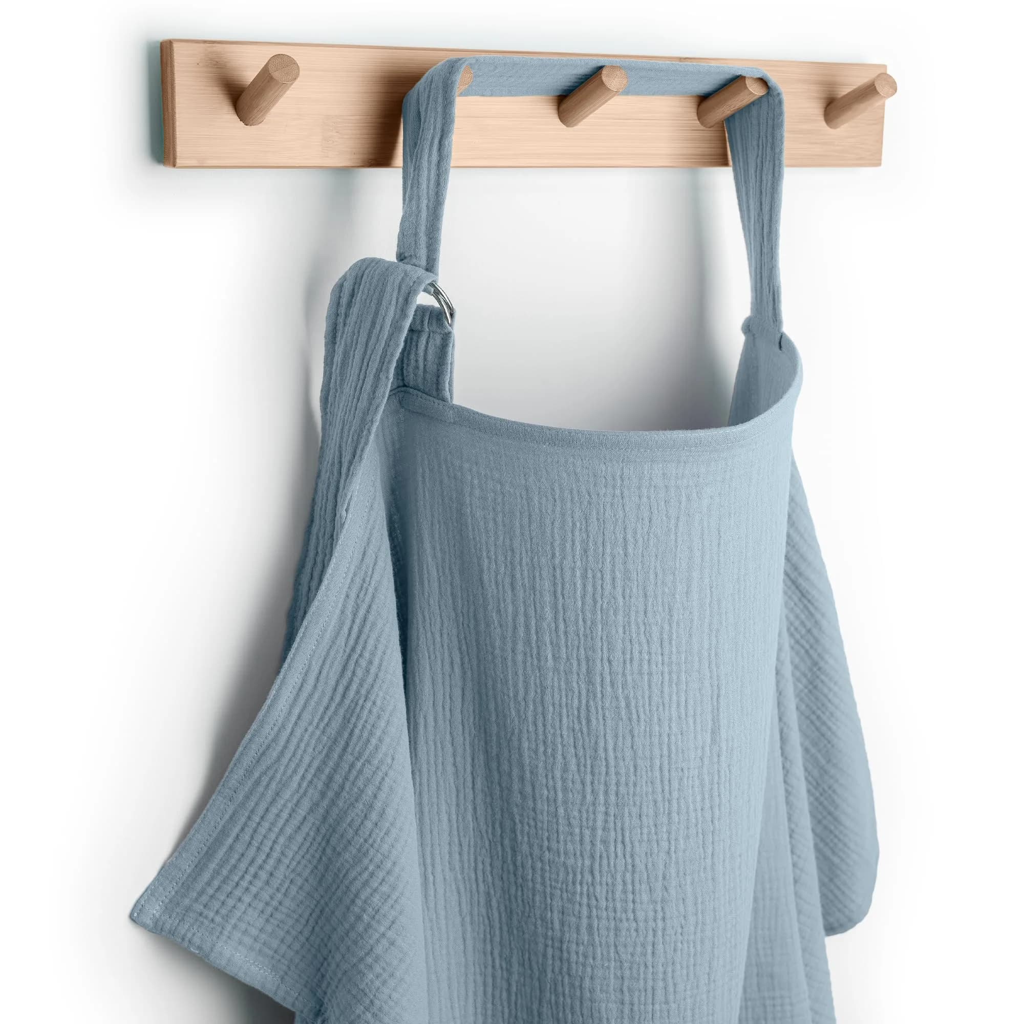 Comfy Cubs Muslin Nursing Cover Cedar | Soft & Breathable 100% Muslin Cotton for Breastfeeding — Pacific Blue