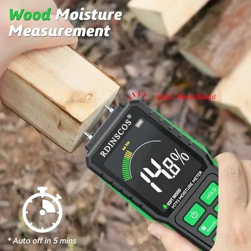 RDINSCOS Pin-Type Moisture Meter for Wood, Walls & Hardwood | 5.7%-56.1% Wood Range thumbnail 4