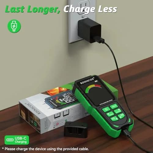 RDINSCOS Pin-Type Moisture Meter for Wood, Walls & Hardwood | 5.7%-56.1% Wood Range thumbnail 7
