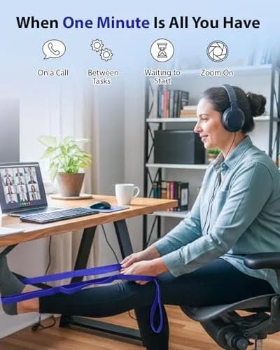Trideer Stretching Strap with Loops & Leg Lifter 75 Inch (190.5 cm) | Non-Elastic PT-Style Physical Therapy Strap for Rehab, Hamstring, Calf & Back Stretcher Mobility thumbnail 3