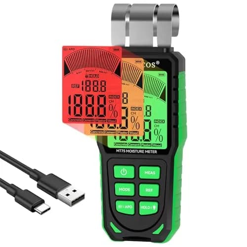 RDINSCOS Pinless Moisture Meter Non-Invasive Digital Moisture Detector | Accurate, Surface Scanning Tool for Wood & Walls thumbnail 1