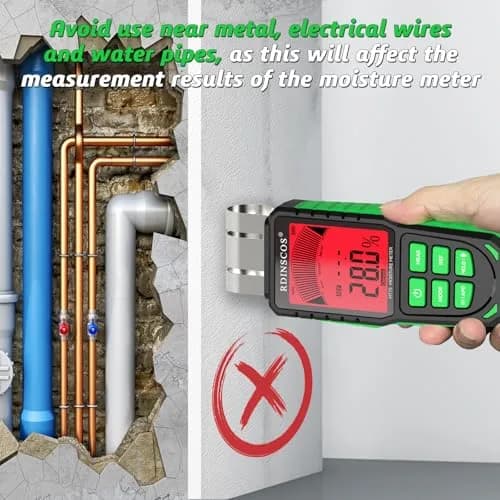 RDINSCOS Pinless Moisture Meter Non-Invasive Digital Moisture Detector | Accurate, Surface Scanning Tool for Wood & Walls thumbnail 4