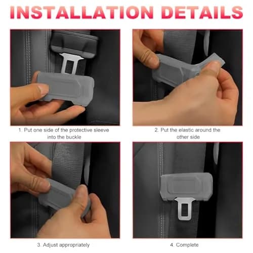 DXNQ Purple 2PCS Silicone Seat Belt Buckle Covers | Anti-Scratch Protective Sleeve for Cars, Vans, Trucks, SUVs thumbnail 5