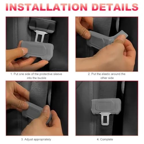 DXNQ 2PCS Car Seat Belt Buckle Covers Silicone Universal Fit | Anti-Scratch & Durable (3.2 × 1.8 × 1.0 inches) thumbnail 5