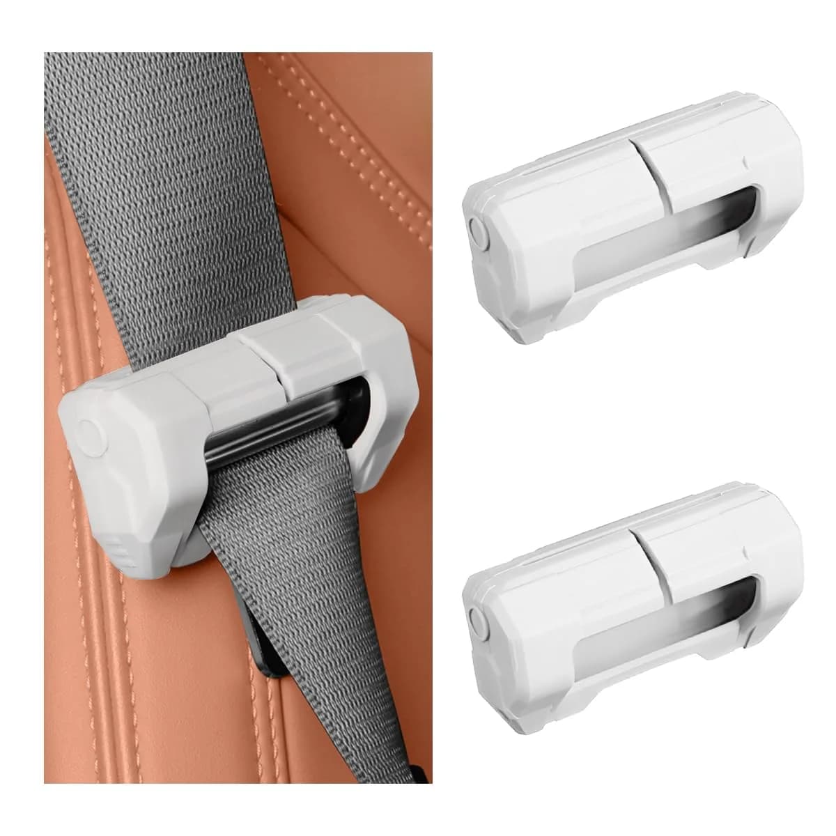 DXNQ 2PCS Car Seat Belt Buckle Covers Silicone Universal Fit | Anti-Scratch & Durable (3.2 × 1.8 × 1.0 inches)