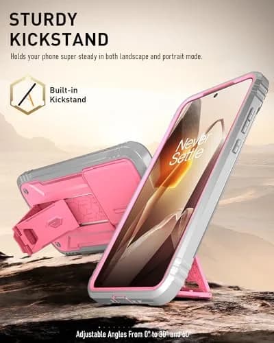 Poetic Revolution Case for OnePlus 13 5G | Full Body Shockproof with Slide Camera Cover & Screen Protector, Pink thumbnail 4