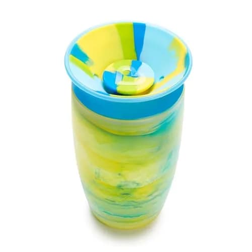 Munchkin Miracle 360 Tropical Swirl Sippy Cup 296ml (10oz) 2-Pack | Dentist-Recommended Spoutless Design thumbnail 2