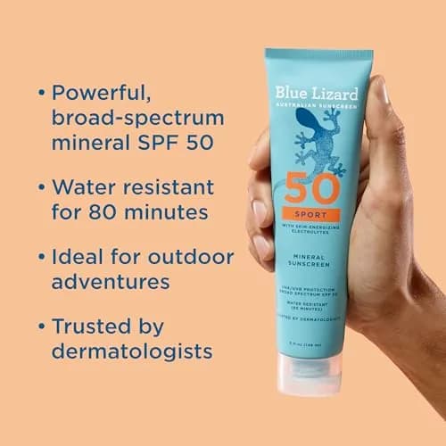 Blue Lizard Sport Mineral Sunscreen Lotion SPF 50 148ml (5 fl oz) | Dermatologist-Trusted Mineral Protection thumbnail 2