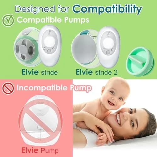 NENESUPPLY Duckbill Valves for Elvie Stride, Momcozy, Spectra CaraCup | 6 Count Green thumbnail 2