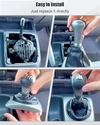 AUGREX 5 Speed Manual Gear Shift Knob Set Fit for Honda Civic 2006-2011 | Complete Interior Upgrade thumbnail 5