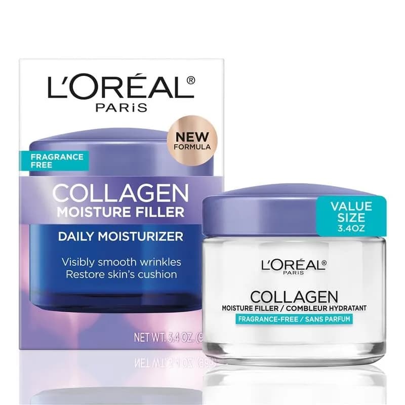 L'Oreal Paris Collagen Moisture Filler Face Cream 100ml (3.4 Oz) | Fragrance-Free Hydration for Plumper Skin thumbnail 2