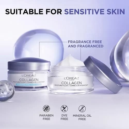 L'Oreal Paris Collagen Moisture Filler Face Cream 100ml (3.4 Oz) | Fragrance-Free Hydration for Plumper Skin thumbnail 6