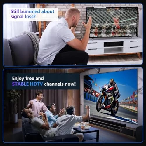 Fronguld TV Antenna Indoor Antenna for Smart TV 4K HDR | Long Range HD Digital Signal Booster thumbnail 5