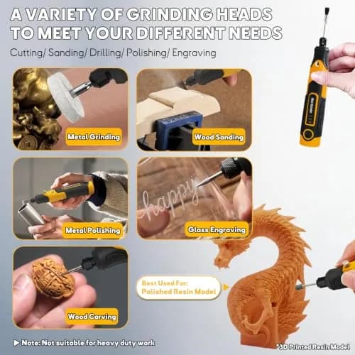 XIFOWE Resin Drill 3D Printed Resin Cured Sanding and Polishing Tool Kit | Versatile Rotary Tool for Resin Prints thumbnail 6