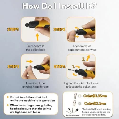 XIFOWE Resin Drill 3D Printed Resin Cured Sanding and Polishing Tool Kit | Versatile Rotary Tool for Resin Prints thumbnail 7