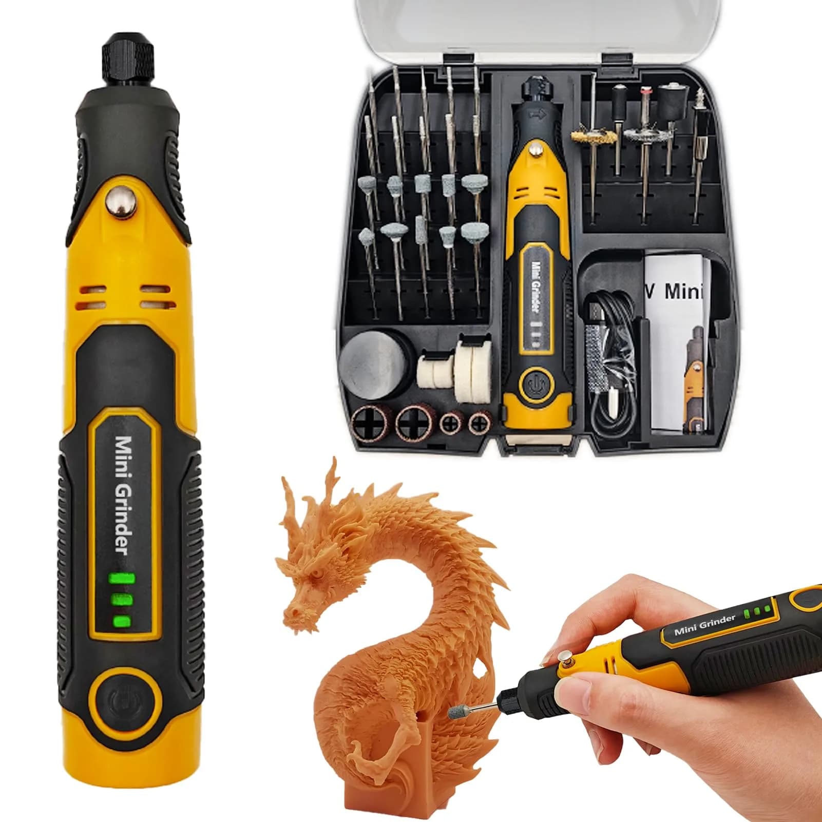 XIFOWE Resin Drill 3D Printed Resin Cured Sanding and Polishing Tool Kit | Versatile Rotary Tool for Resin Prints - main product image