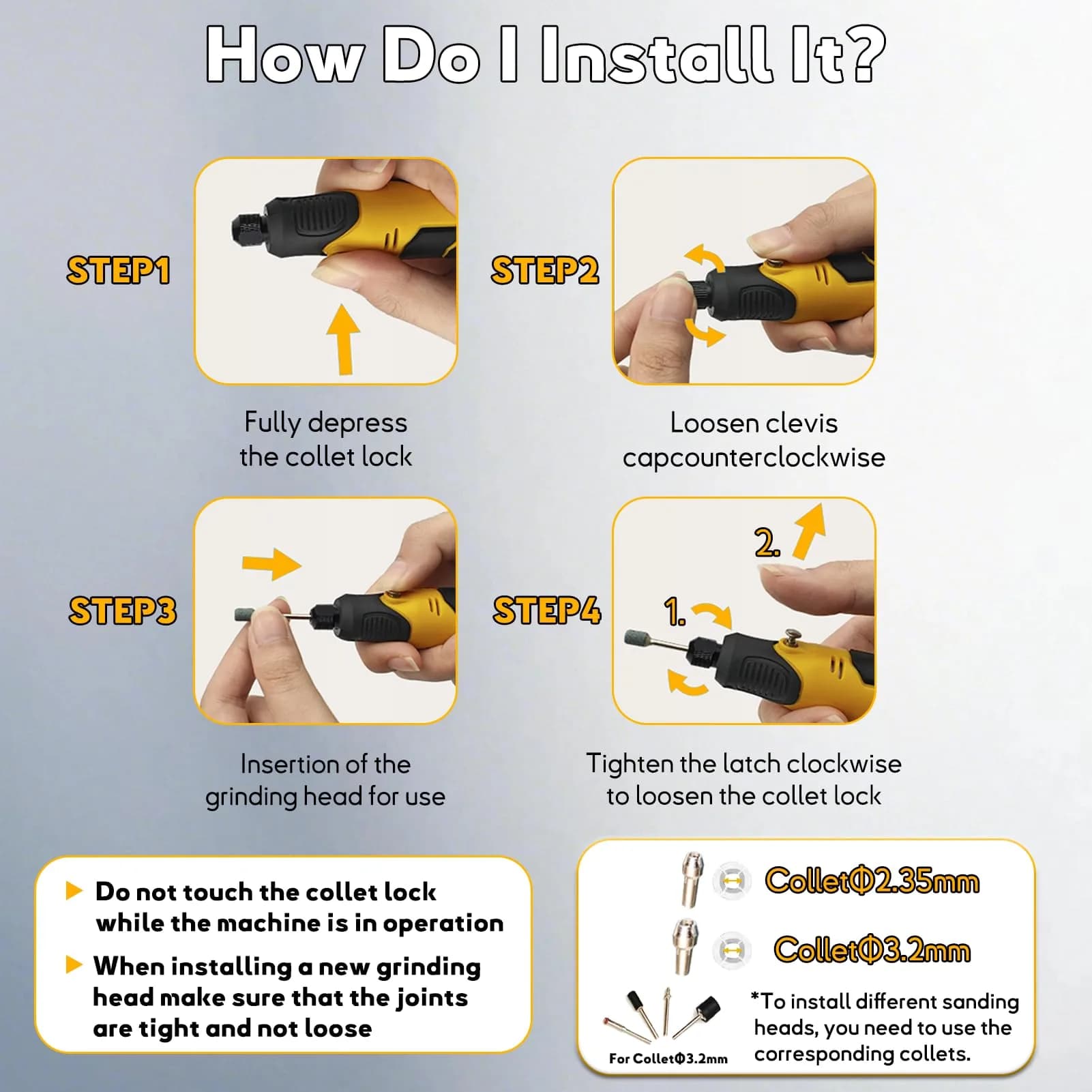 XIFOWE Resin Drill 3D Printed Resin Cured Sanding and Polishing Tool Kit | Versatile Rotary Tool for Resin Prints - view 7