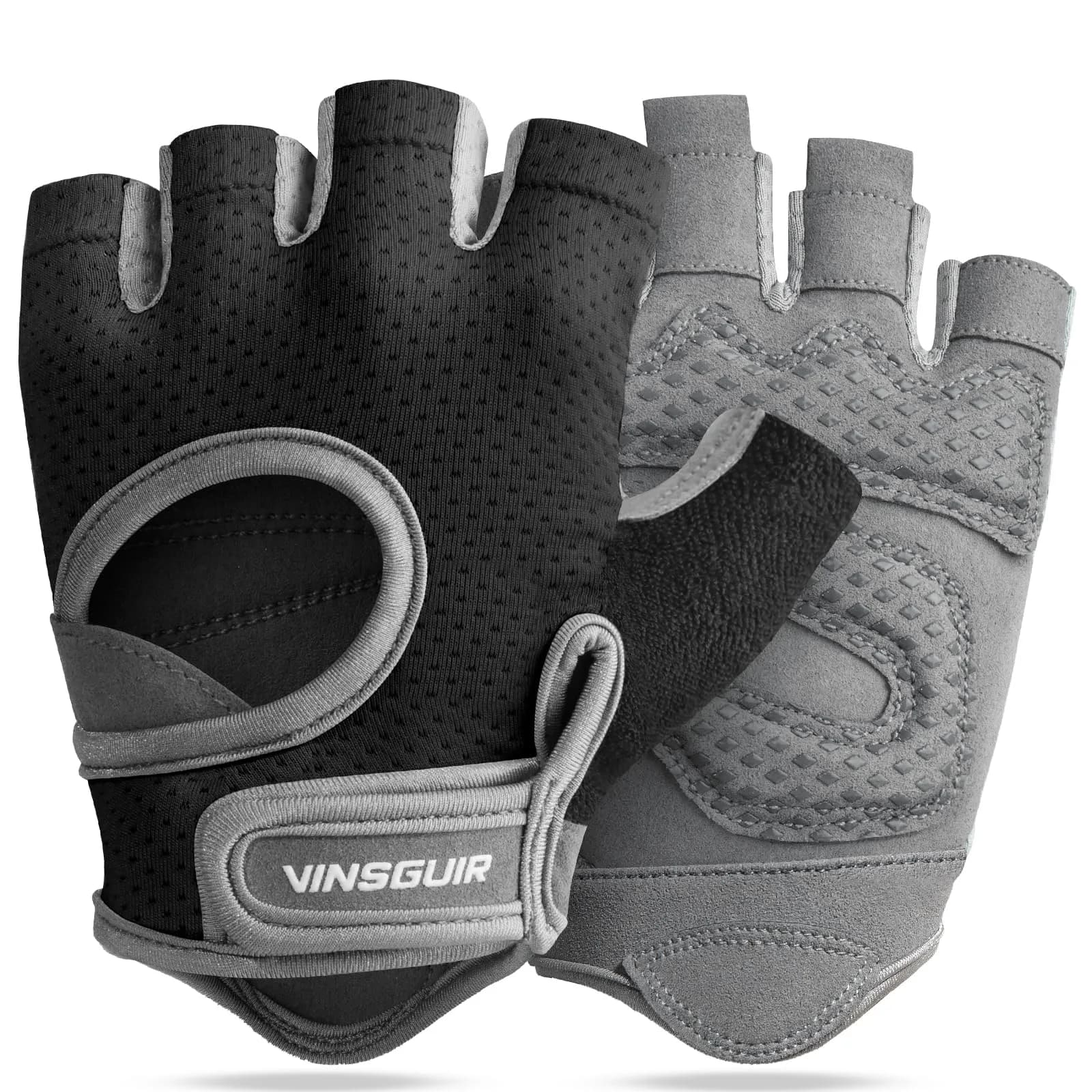 VINSGUIR Workout Gloves for Women and Men | Breathable & Padded Weight Lifting Gloves