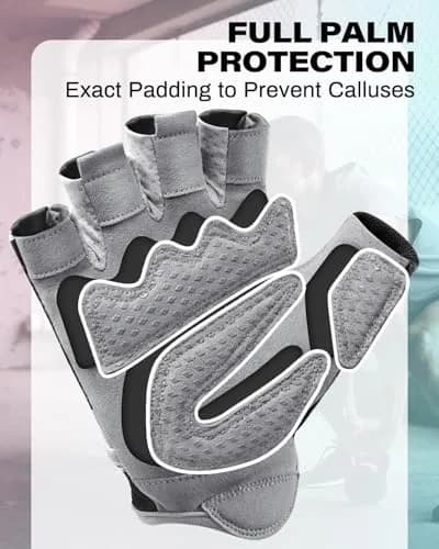 VINSGUIR Workout Gloves for Women and Men | Breathable & Padded Weight Lifting Gloves thumbnail 2