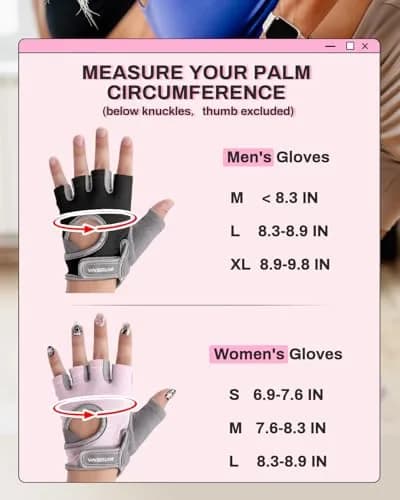 VINSGUIR Workout Gloves for Women and Men | Breathable & Padded Weight Lifting Gloves thumbnail 8