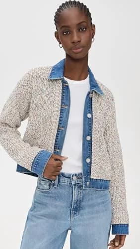 [BLANKNYC] Women's Happy Place Sweater, Multi Color, M | Ribbed Mock Neck, Asymmetrical Fold, Cotton Blend thumbnail 2