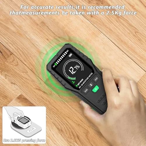 RDINSCOS Pinless Moisture Meter for Wood & Wall | 4 Modes, Non-Invasive, Color LCD Screen thumbnail 5