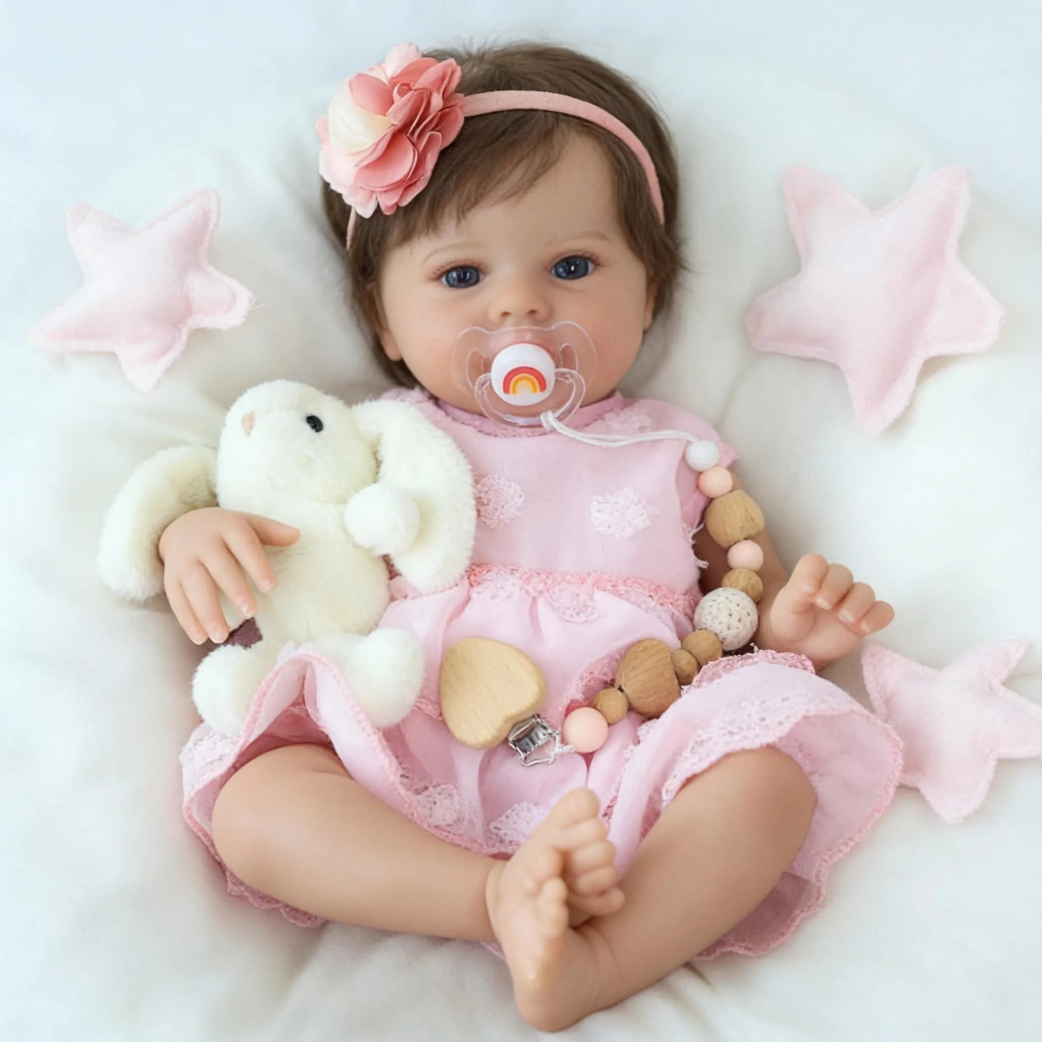 SCOM 20 Inch Reborn Baby Doll Girl | Realistic Newborn Baby Toy for Kids 3+ - main product image