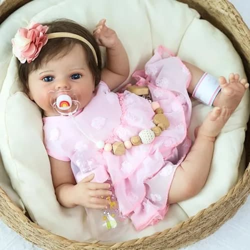 SCOM 20 Inch Reborn Baby Doll Girl | Realistic Newborn Baby Toy for Kids 3+ thumbnail 4