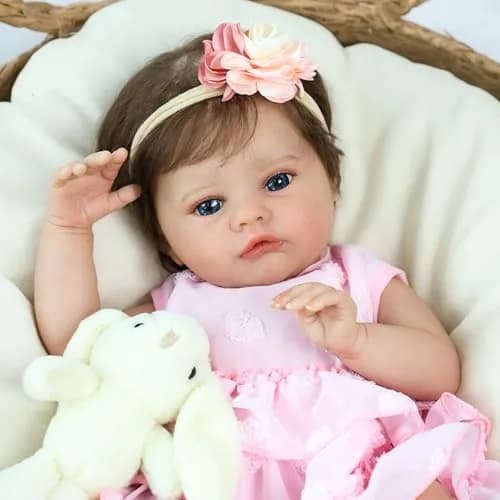 SCOM 20 Inch Reborn Baby Doll Girl | Realistic Newborn Baby Toy for Kids 3+ thumbnail 8
