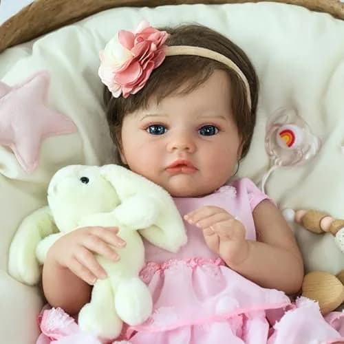 SCOM 20 Inch Reborn Baby Doll Girl | Realistic Newborn Baby Toy for Kids 3+ thumbnail 9
