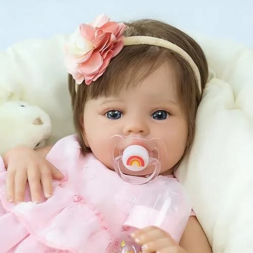 SCOM 20 Inch Reborn Baby Doll Girl | Realistic Newborn Baby Toy for Kids 3+ thumbnail 2