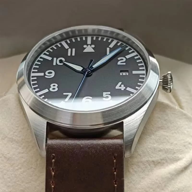 Boyarca Pilot Watch Men's Aviator Automatic Mechanical Watch 40mm (1.57 in) | Japan MIYOTA 8215 Movement thumbnail 6