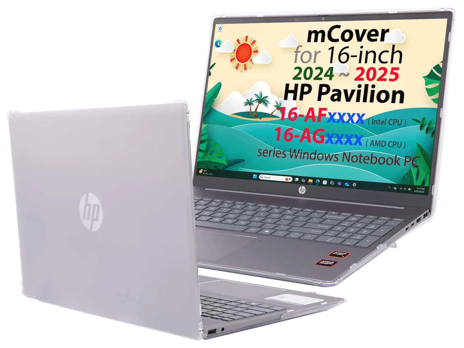 mCover Case ONLY for HP Pavilion 16-inch Laptop 2024+ | Clear Polycarbonate Shell - main product image