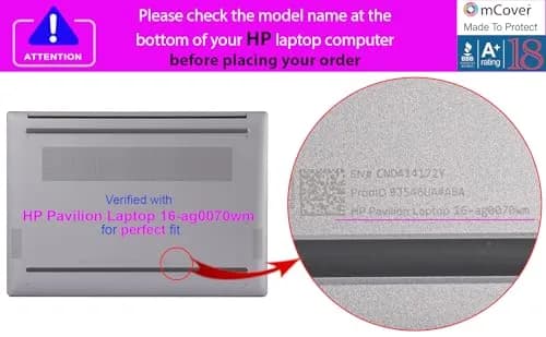 mCover Case ONLY for HP Pavilion 16-inch Laptop 2024+ | Clear Polycarbonate Shell thumbnail 4