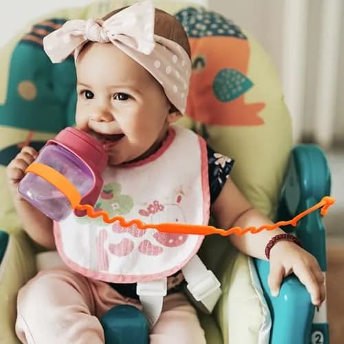 Yunaeduo Silicone Toy Straps for Stroller, 5 Pack | BPA-Free, Adjustable Safety Holder for Baby & Toddler Toys, Cups, and More thumbnail 3