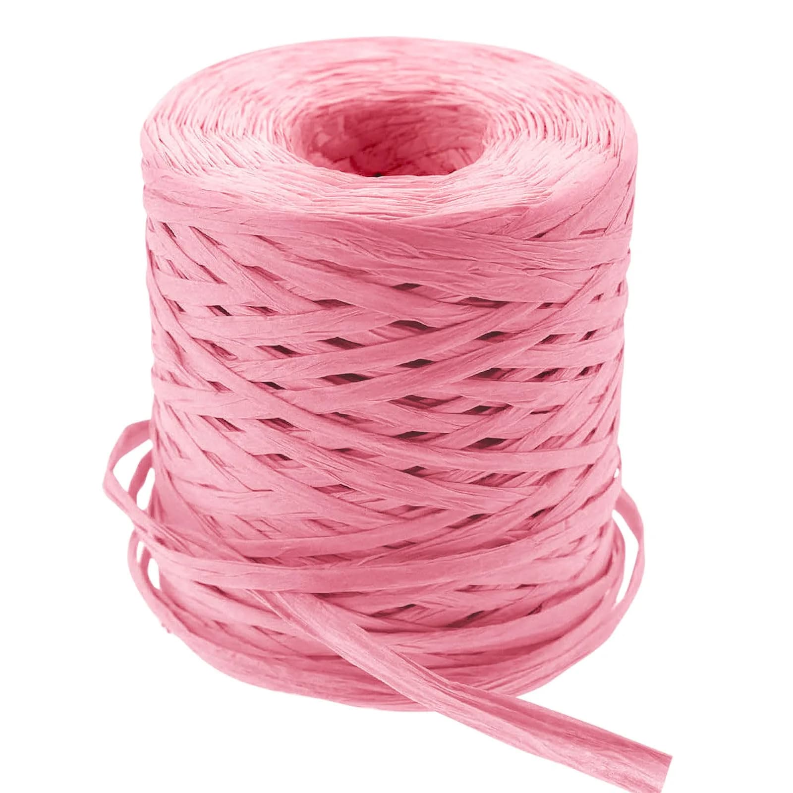 CREATRILL Raffia Paper Craft Ribbon 218 Yards (654 ft / 199 m) Pink | Eco-Friendly & Biodegradable