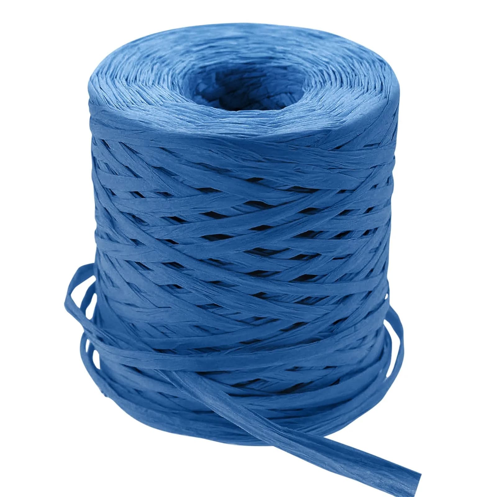 CREATRILL Blue Raffia Paper Craft Ribbon 218 Yards (654 ft / 594.4 m) | Eco-Friendly & Biodegradable for Crafts & Gifts — Blue