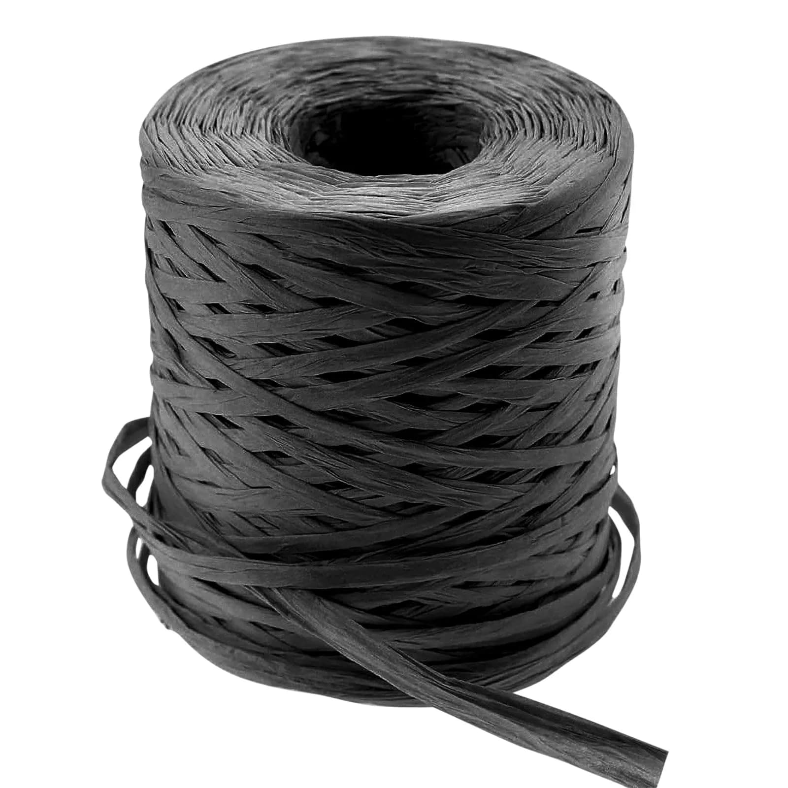 CREATRILL Black Raffia Paper Craft Ribbon 218 Yards (654 m) | Eco-Friendly & Biodegradable - main product image