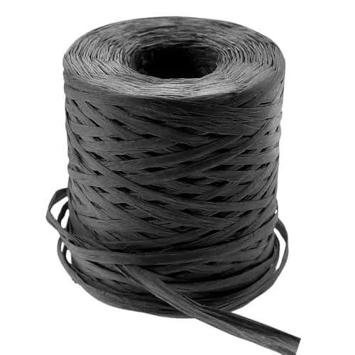 CREATRILL Black Raffia Paper Craft Ribbon 218 Yards (654 m) | Eco-Friendly & Biodegradable thumbnail 1