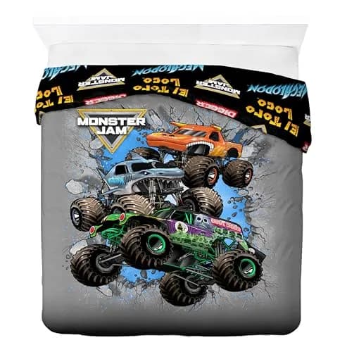 Jay Franco Monster Jam Kids Duvet Cover Set – Full 76"x86" (193x218 cm) | Officially Licensed Monster Truck Bedding thumbnail 5