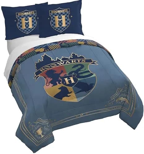 Jay Franco Harry Potter Duvet Cover Set Full Size 172cm x 218cm (68" x 86") | Officially Licensed Magical Charm thumbnail 1