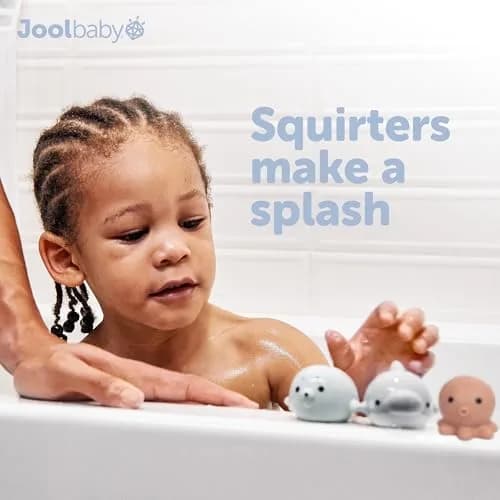 Jool Baby 12-Piece Bath Toy Gift Set with Storage Organizer | Classic Bath Time Fun for Babies & Toddlers thumbnail 5