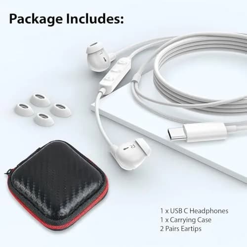 ACANDYA USB-C Wired Earbuds with Microphone & Volume Control, 1.2m Cable | Noise Isolating HiFi Stereo Headset thumbnail 6
