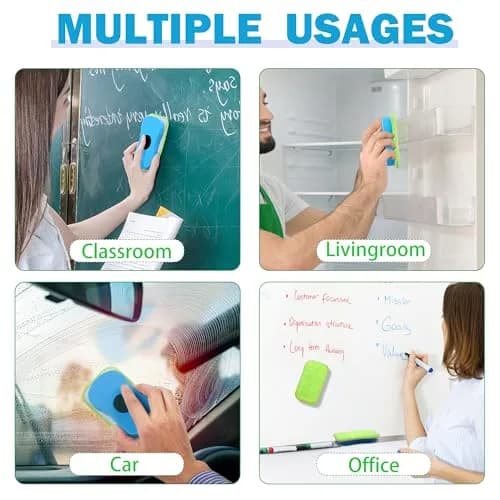 OSOPOLA Microfiber Chalkboard Eraser with 2 Microfiber Cloths | 12.5cm x 7.5cm (5" x 3") thumbnail 6