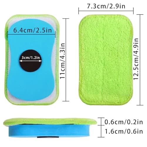 OSOPOLA 3 Pack Chalkboard Eraser with 6 Microfiber Cloths | Washable & Reusable Cleaning Tool thumbnail 2