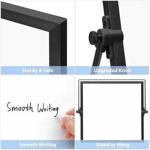 ARCOBIS Small WhiteBoard with Stand 10" x 10" | Magnetic Double Sided, Compact & Portable thumbnail 4