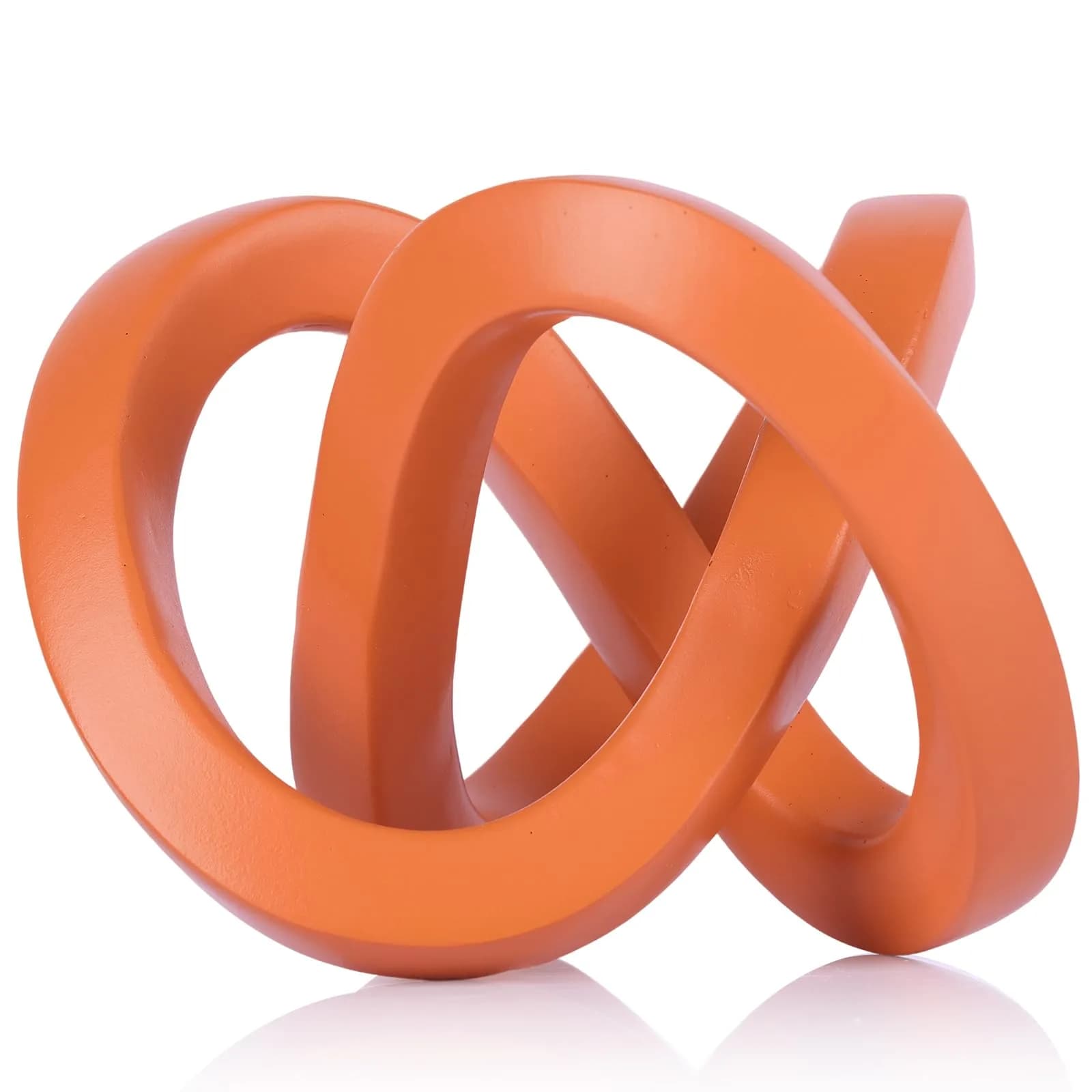 DOVDOV Orange Sculpture 3.9 inches | Modern Möbius Strip Home Decor - main product image