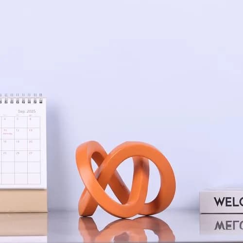 DOVDOV Orange Sculpture 3.9 inches | Modern Möbius Strip Home Decor thumbnail 8