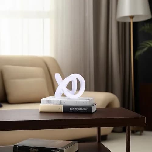 DOVDOV White Sculpture | Modern Geometric Art Decor for Home & Office thumbnail 4