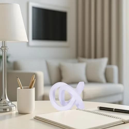 DOVDOV White Sculpture | Modern Geometric Art Decor for Home & Office thumbnail 2